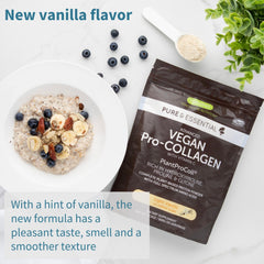 Shaker with Igennus vanilla collagen powder blending with plant milk.