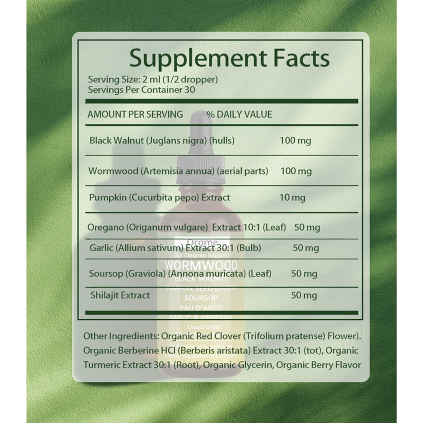 IGTWG Orame Gut Cleanse label view highlights natural ingredients.