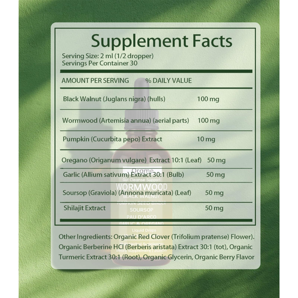 IGTWG Orame Gut Cleanse label view highlights natural ingredients.