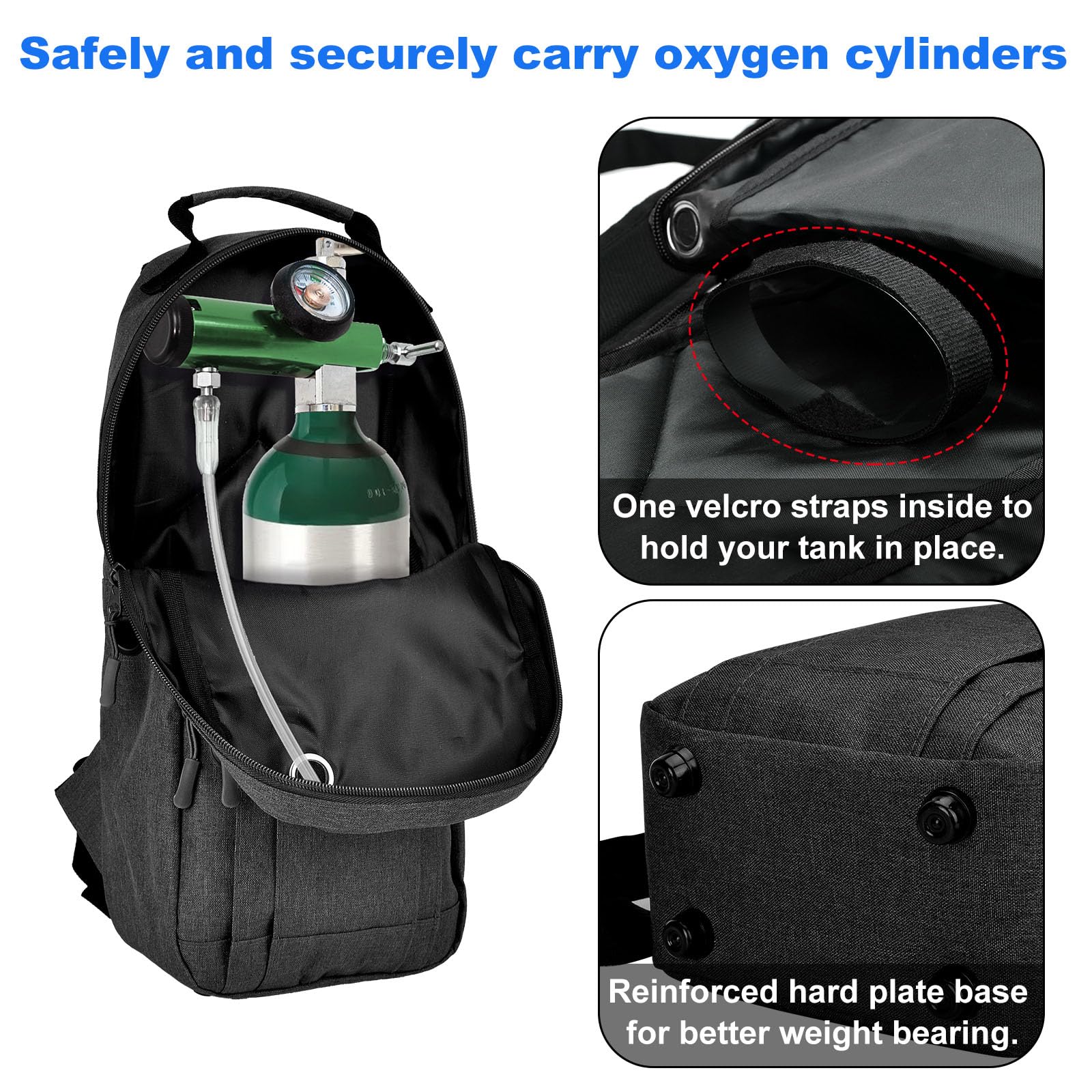 iGuerburn oxygen backpack for A/M4 cylinders provides secure, portable design
