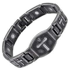 iHeartDogs For The Fallen Arlington bracelet front view, durable stainless steel.