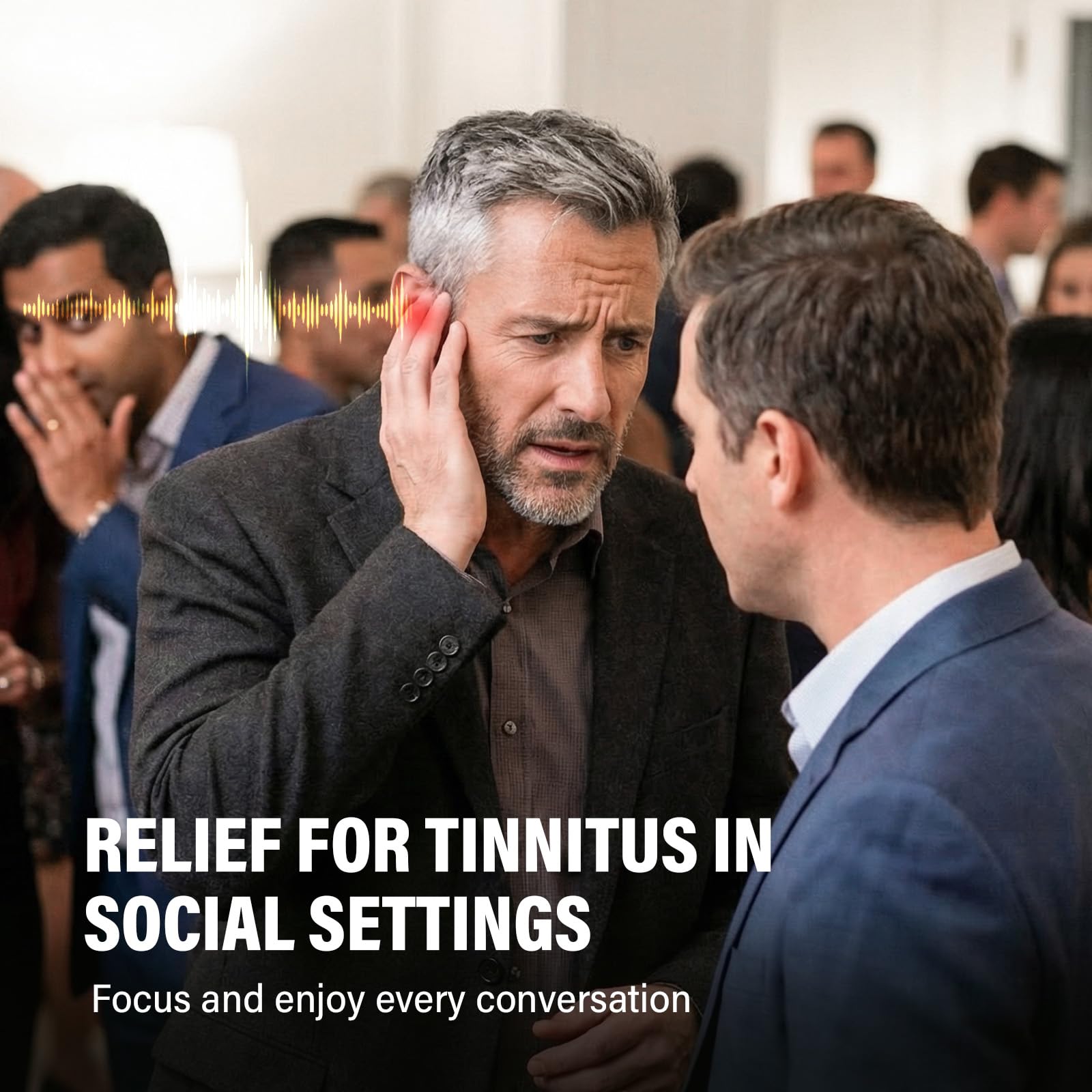 IHW Tinnitus Relief bottle front communicates trusted ear health support.