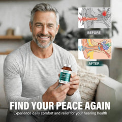 IHW Tinnitus Relief capsules pour shows easy daily dosage routine.