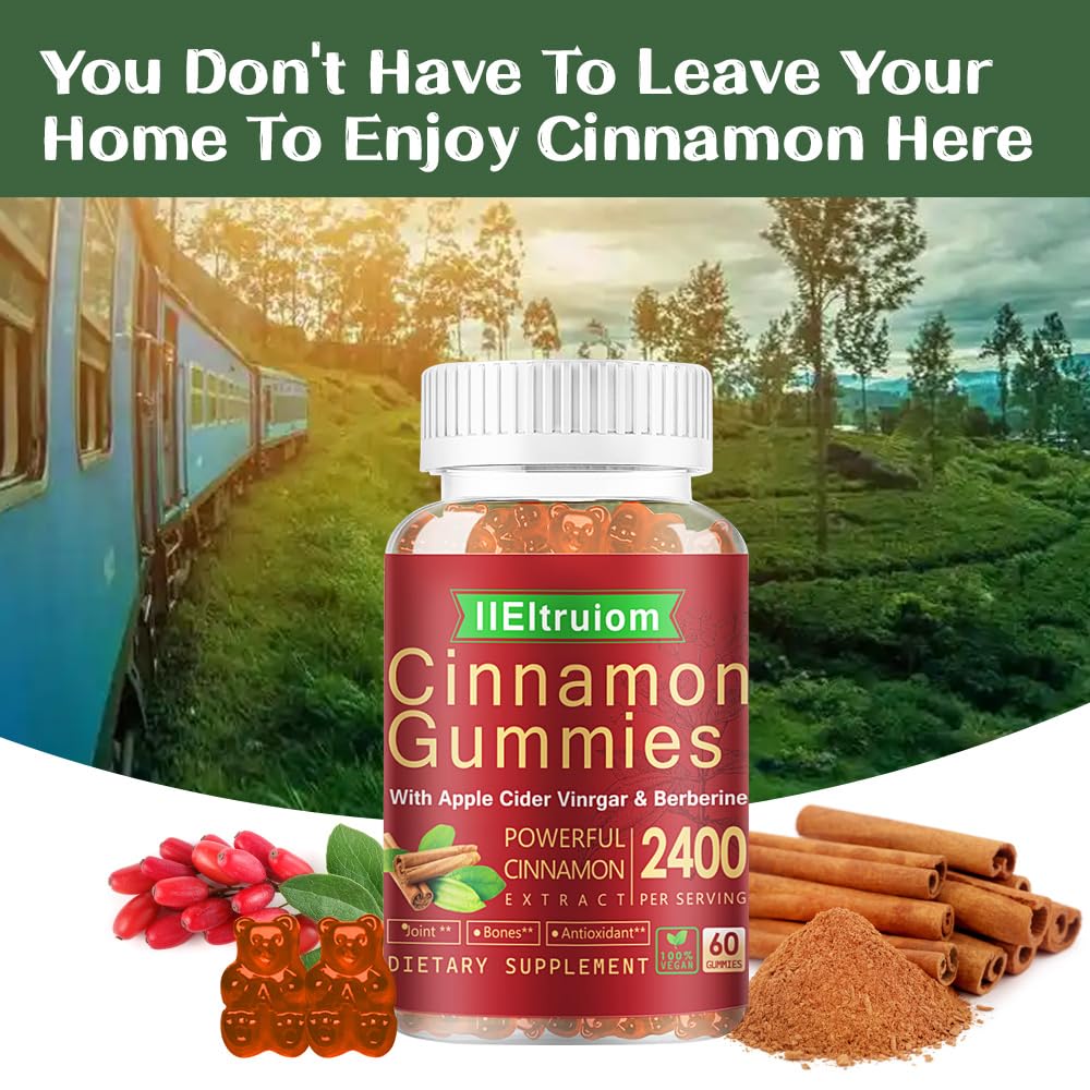 IIEltruiom Two gummies serving close-up, easy daily dosage.
