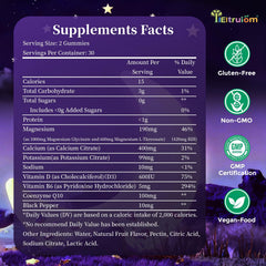 IIEltruiom bottle pour shows sugar-free magnesium gummies for everyday use