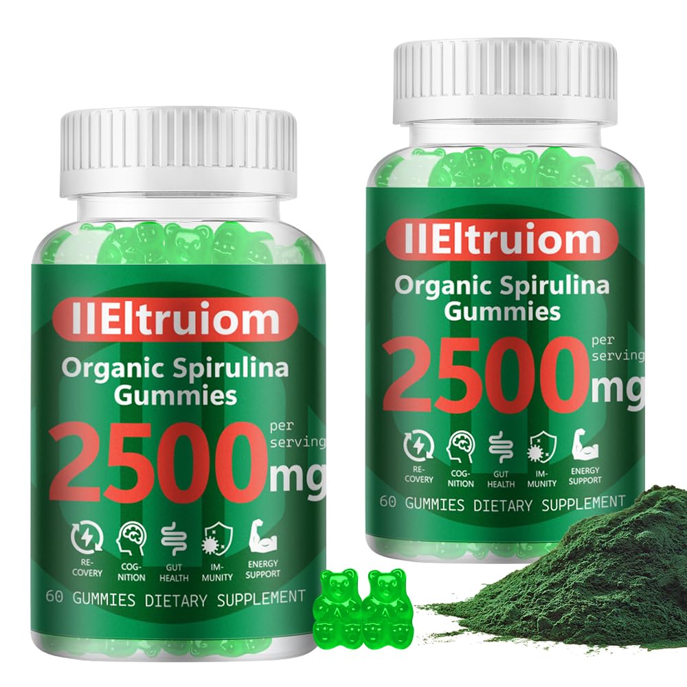 IIEltruiom Spirulina Gummies bottle showing vegan greens and energy support