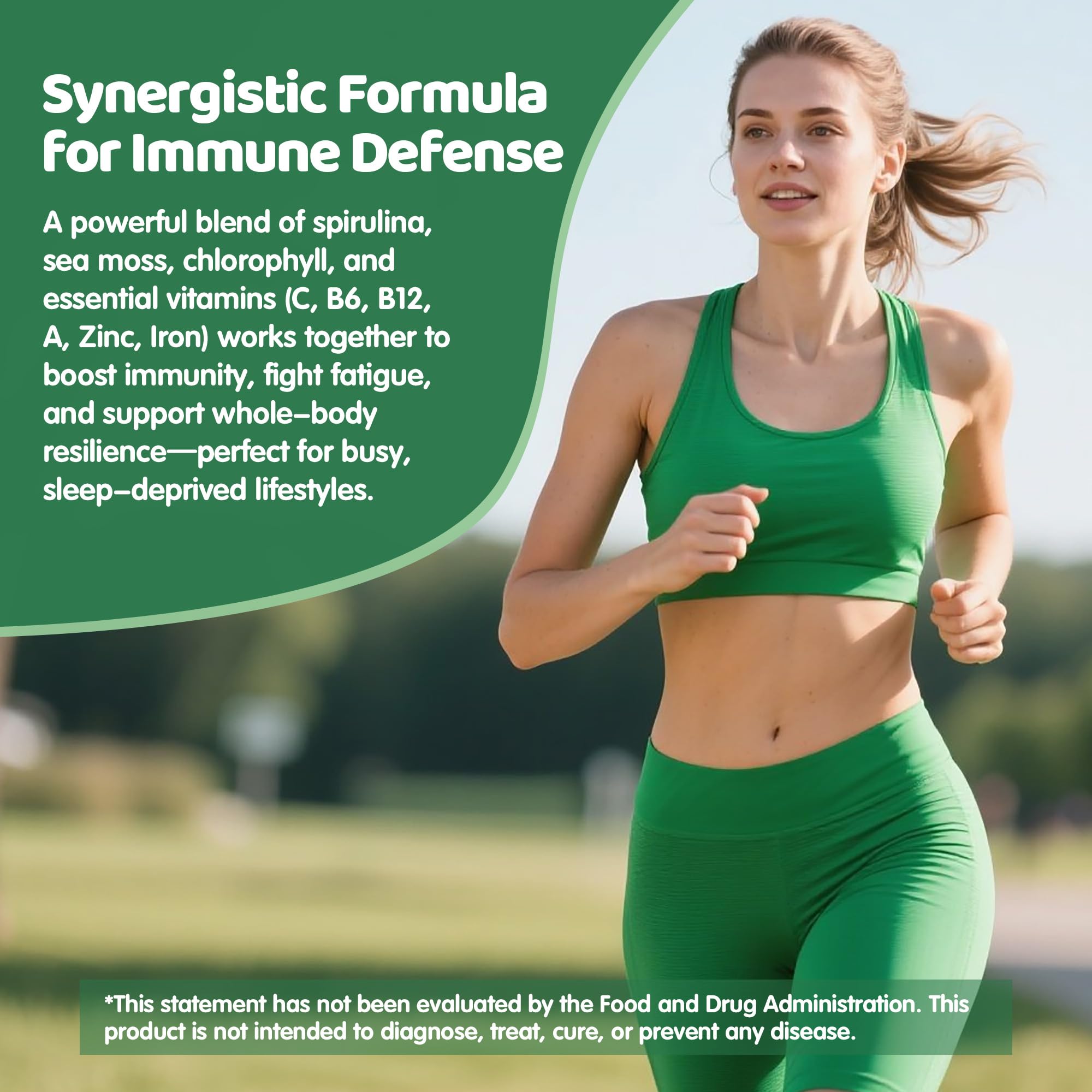 IIEltruiom Spirulina Gummies non-GMO badge signals clean sourcing