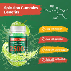IIEltruiom Spirulina Gummies pour illustrating convenient daily intake