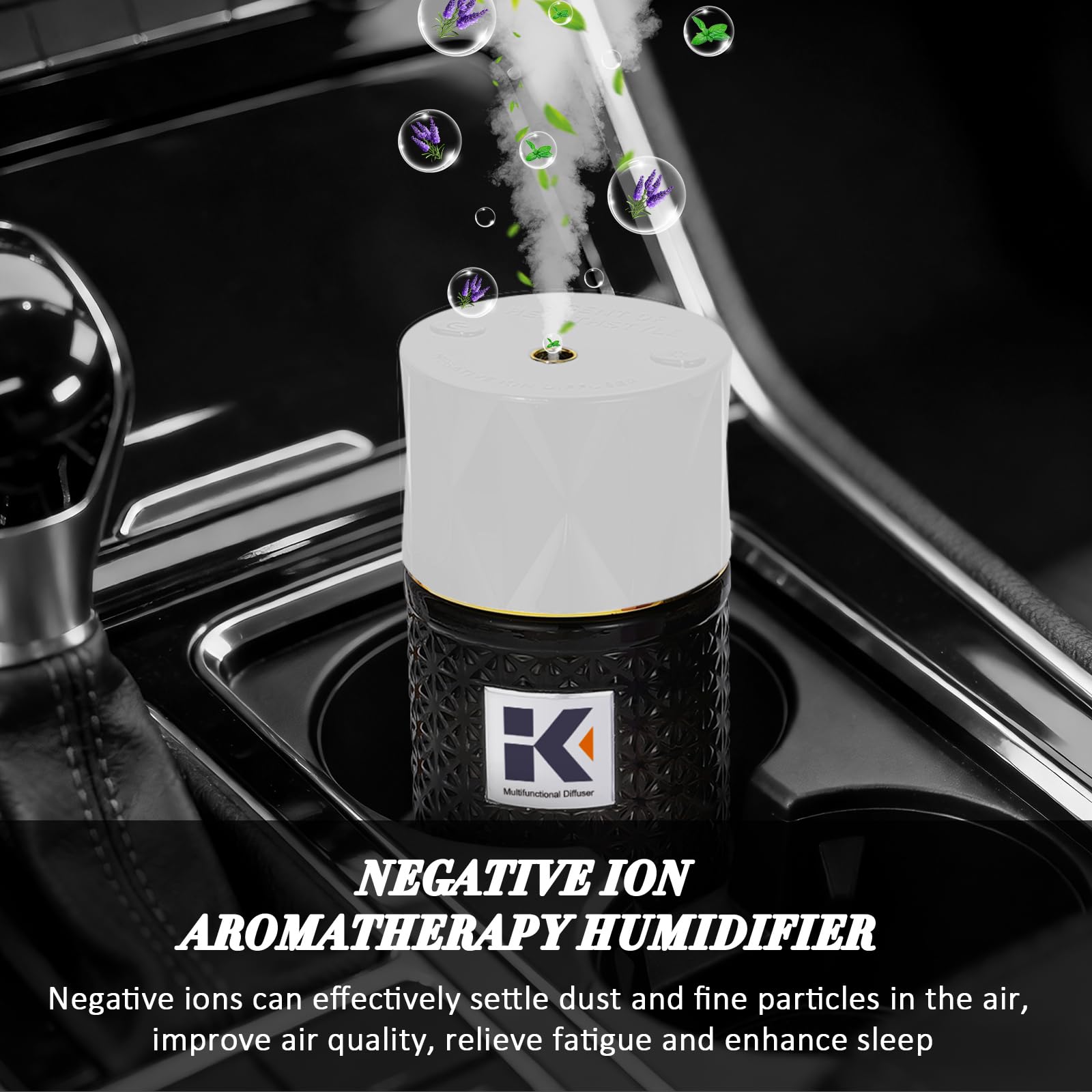 Ikeda diffuser car-compatibility fits cup holders for travel aromatherapy