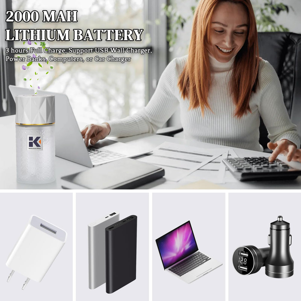 Ikeda Style-Life diffuser-2000mah-battery delivers long runtime on a single charge.