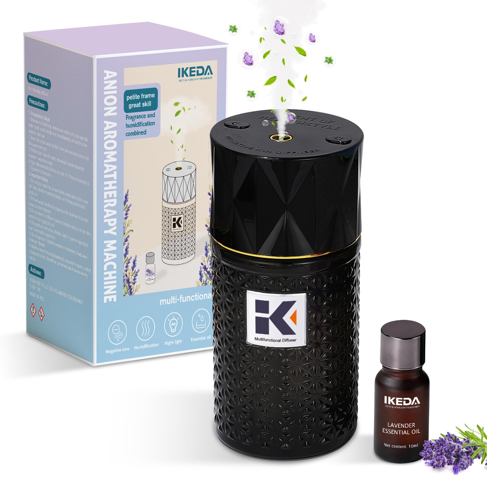 Ikeda Style-Life diffuser in car compact design for on-the-go relaxation.