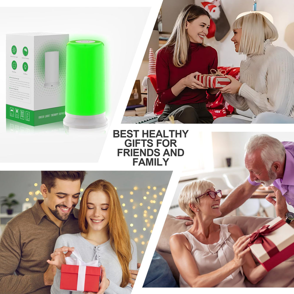 iKeener Green Light Therapy Lamp gift-ready packaging for wellness enthusiasts.