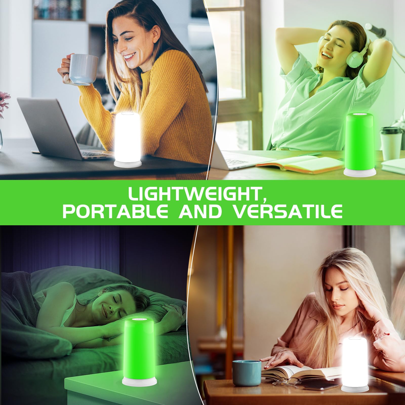 iKeener lamp in a home setting on nightstand or desk.