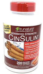 IKJ Advanced Strength Cinsulin Cinnamon bottle highlighting cinnamon blend for daily energy support