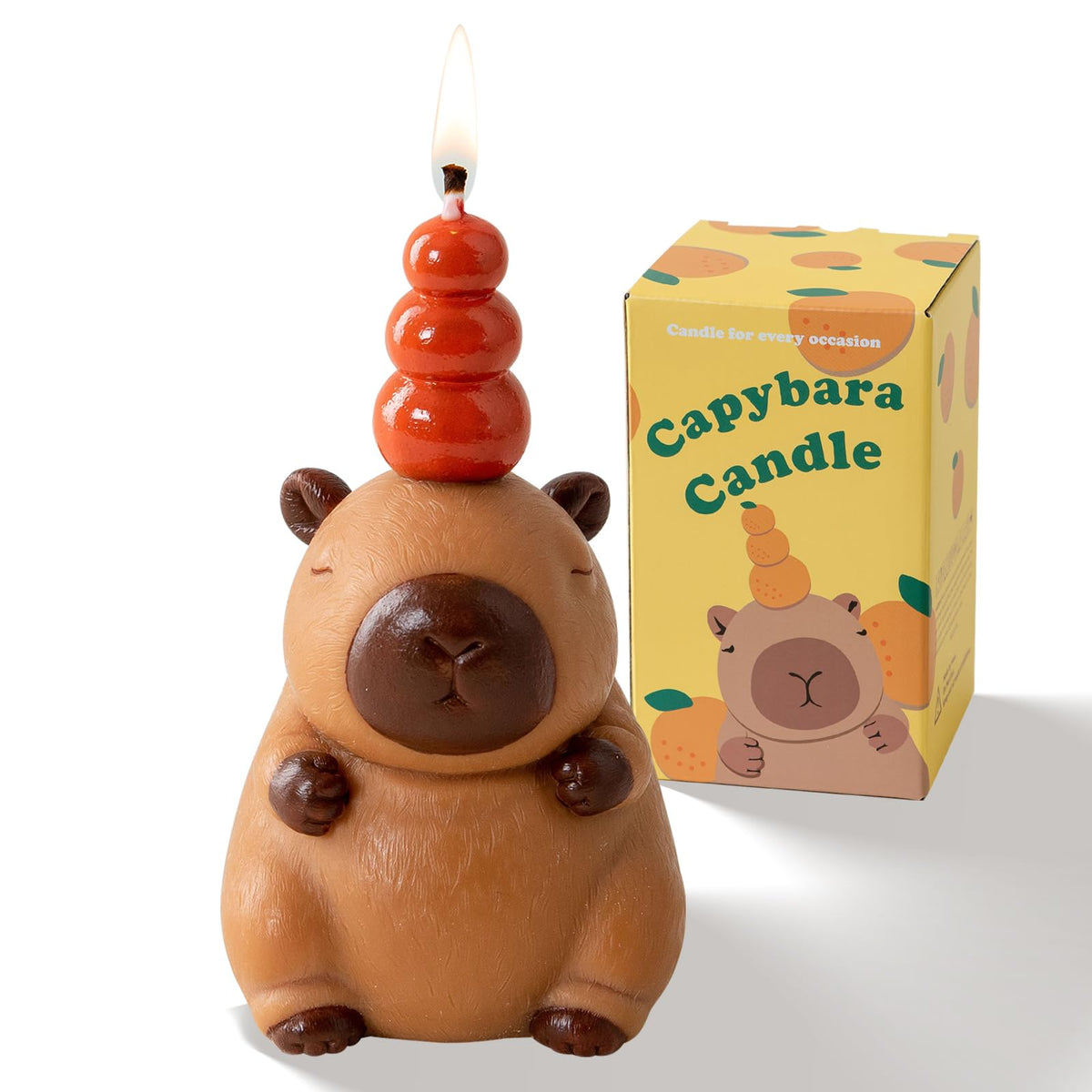 iLikePar Capybara candle packaging shows an elegant gift-ready box.