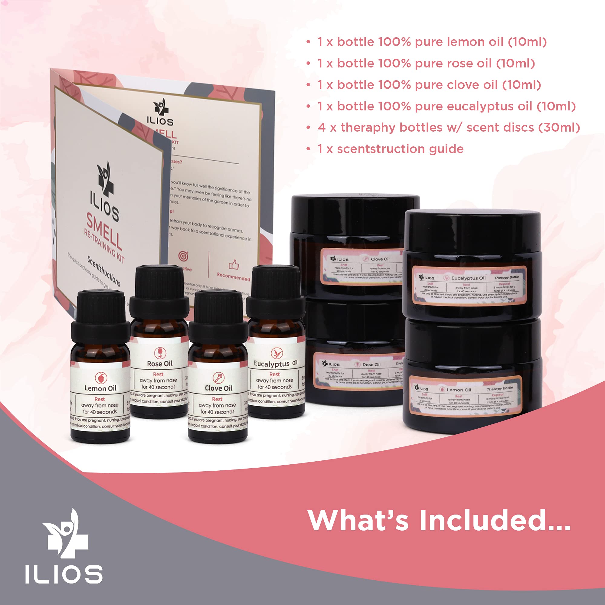ILIOS clove oil bottle with warm spice notes for sensory cues