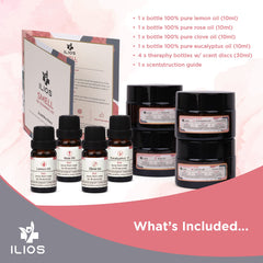 ILIOS clove oil bottle with warm spice notes for sensory cues