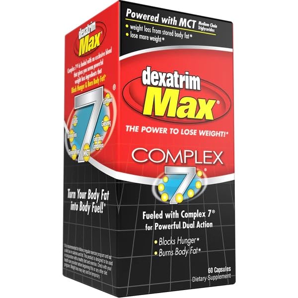 Individual Dexatrim Max Complex-7 capsules ready for travel and daily use.