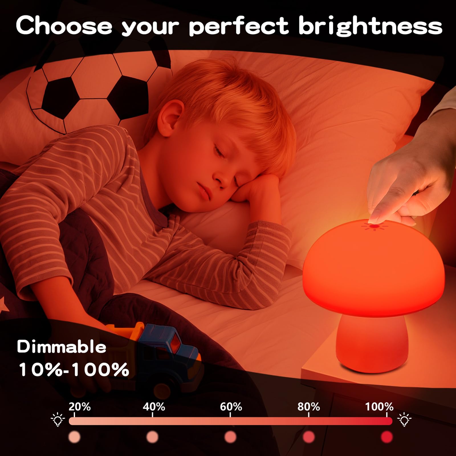 Illuwise intuitive touch-control night light with easy mode switching