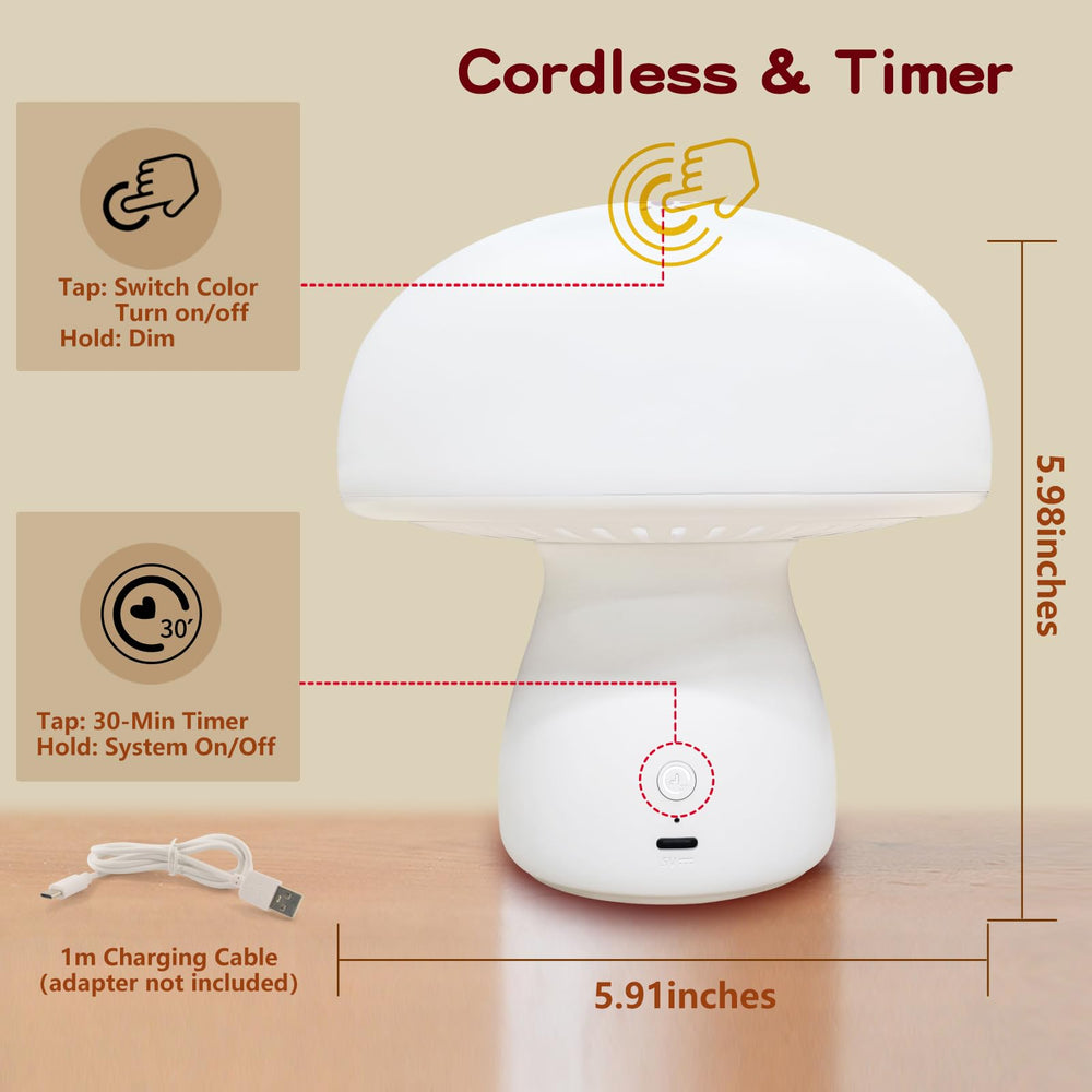 Illuwise mushroom lamp suitable for yoga and meditation spaces