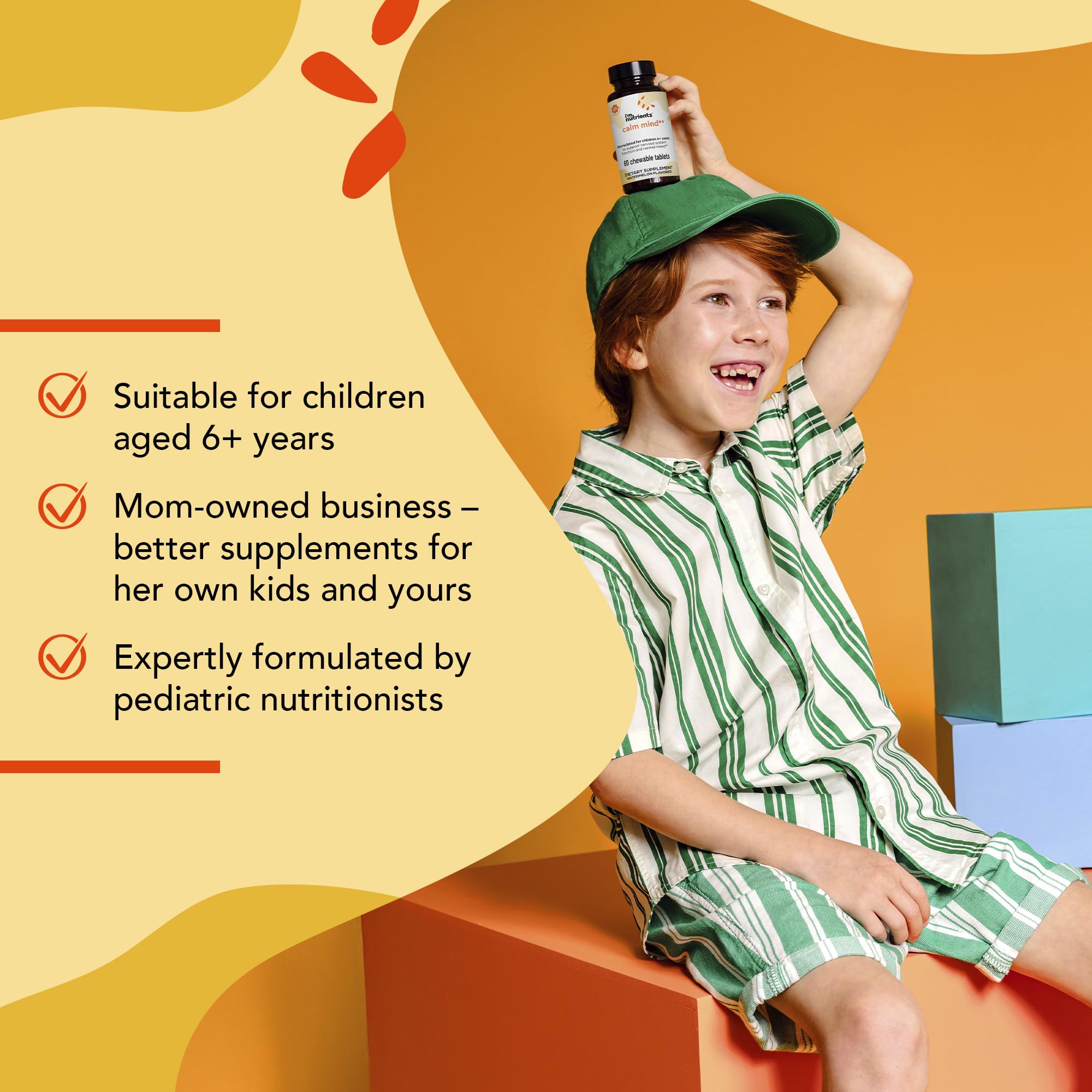 I'm Nutrients Calm Mind gluten-free and milk-free allergen-friendly designation.