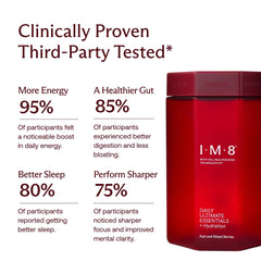 IM8 Daily Ultimate Essentials scoop-in-package shows the easy-measure scoop for precise daily servings