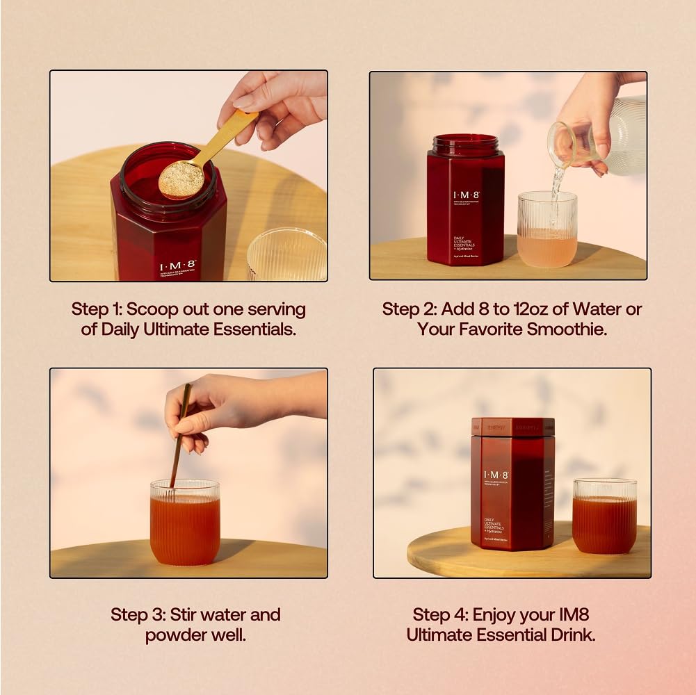 IM8 Daily Ultimate Essentials vegan-allergen-free packaging appeals to dietary needs
