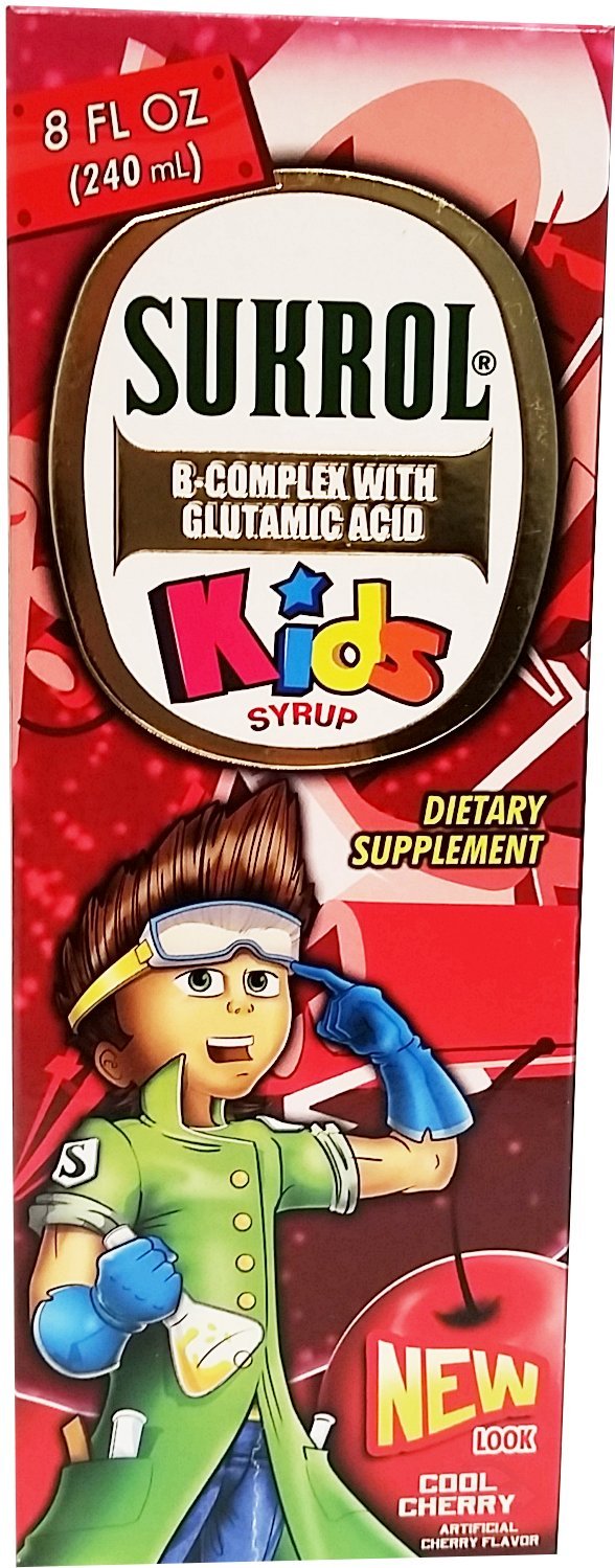 Sukrol Cherry Flavor dietary supplement bottle with vibrant label for daily nutrition.