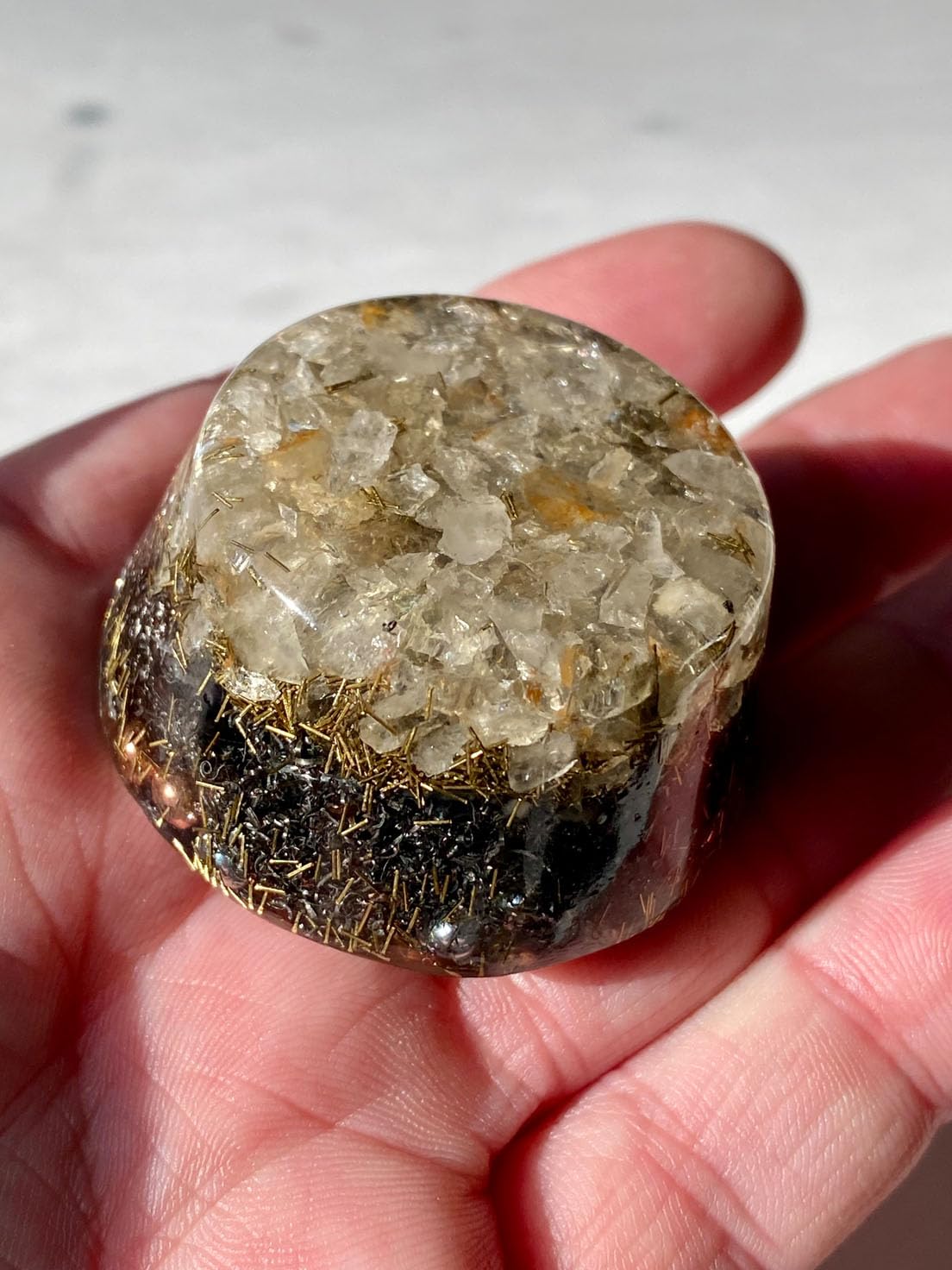 Rise Perspective Citrine Orgone Generator: Energy Accumulator with 528Hz & 7.83Hz Harmonics
