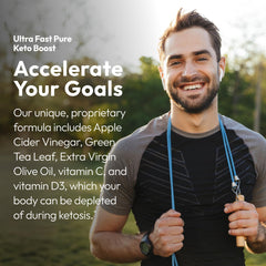 Justified Laboratories Ultra Fast Pure Keto Boost Pills 1275MG – Apple Cider Vinegar, EVOO Powder & Green Tea, 120 Capsules