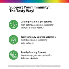 Rainbow Light Vitamin C Gummies with Vitamin E — 60 Count, Citrus Flavor
