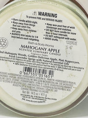 Bath & Body Works White Barn 3-Wick Candle with Essential Oils – Mahogany Apple, 14.5 oz