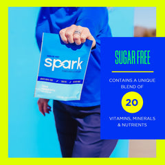 AdvoCare Spark Blue Raspberry – Vitamin & Amino Acid Energy Drink Mix (14 Stick Packs) | 120 mg Caffeine, L-Carnitine & L-Tyrosine