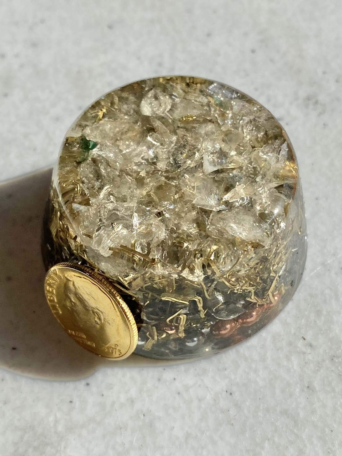 Rise Perspective Citrine Orgone Generator: Energy Accumulator with 528Hz & 7.83Hz Harmonics