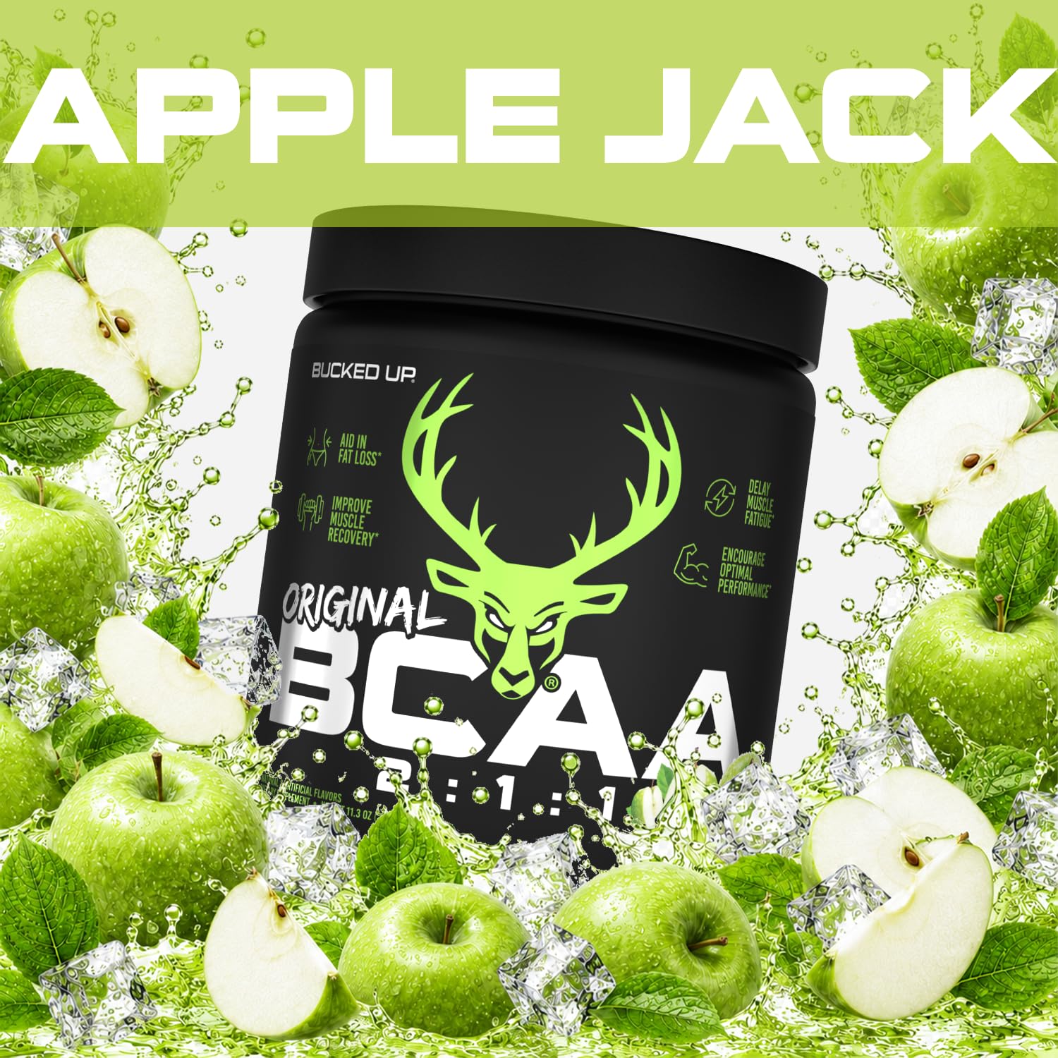 Bucked Up Original BCAA 2:1:1 – Apple Jacked, 30 Servings, Instantized Formula