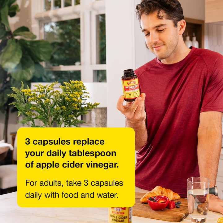 Product image 6: Bragg Metabolism Support Apple Cider Vinegar Capsules with Botanical Blend – 90 Capsules