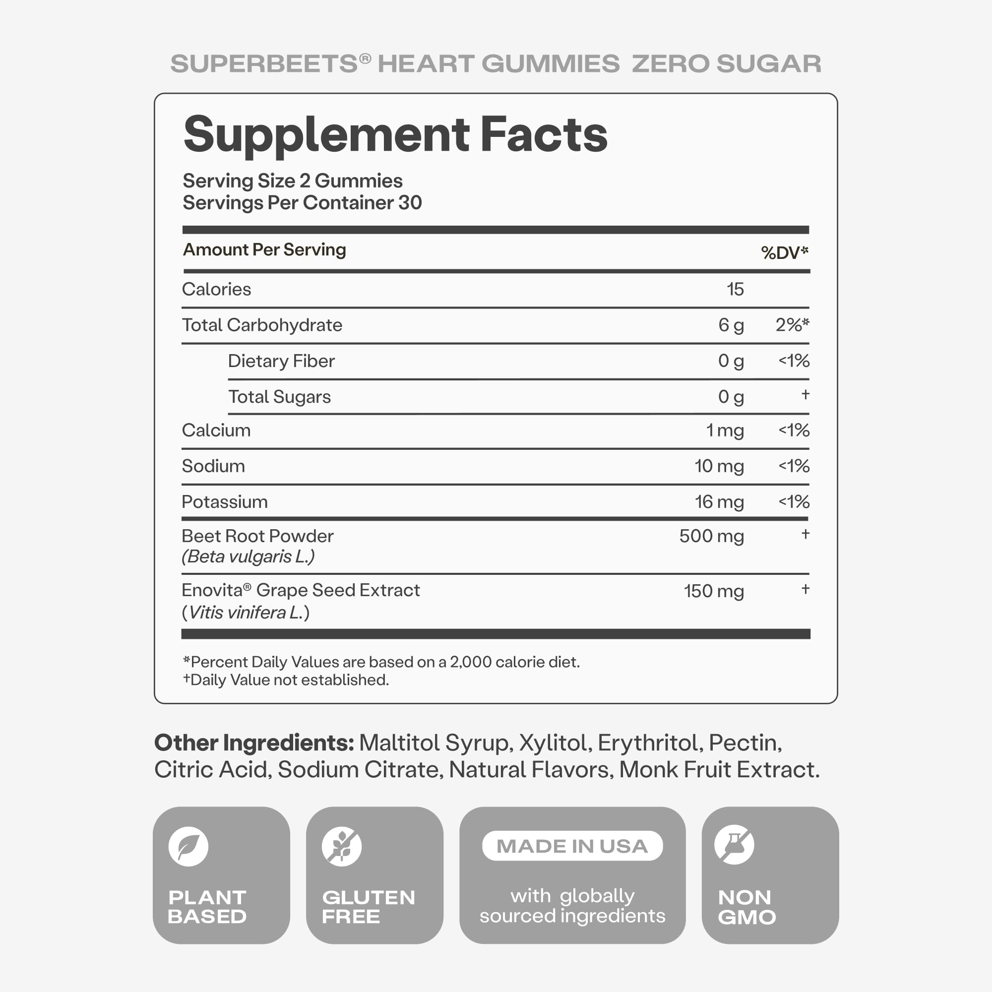 Humann humanN SuperBeets Heart Gummies – Sugar Free Beet Gummy with Energy Support (Pomegranate Berry, 120 ct)