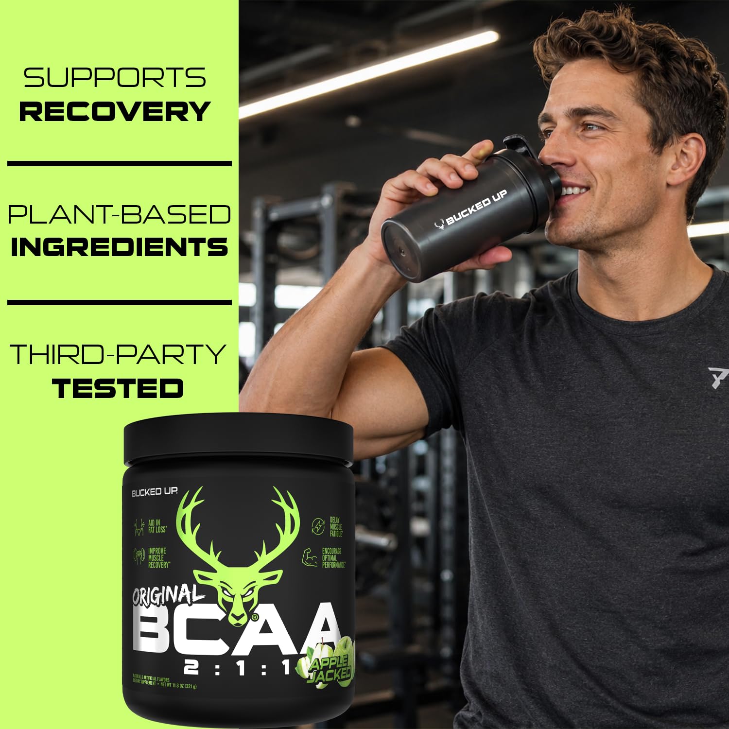 Bucked Up Original BCAA 2:1:1 – Apple Jacked, 30 Servings, Instantized Formula