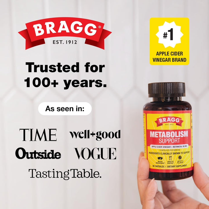 Product image 7: Bragg Metabolism Support Apple Cider Vinegar Capsules with Botanical Blend – 90 Capsules