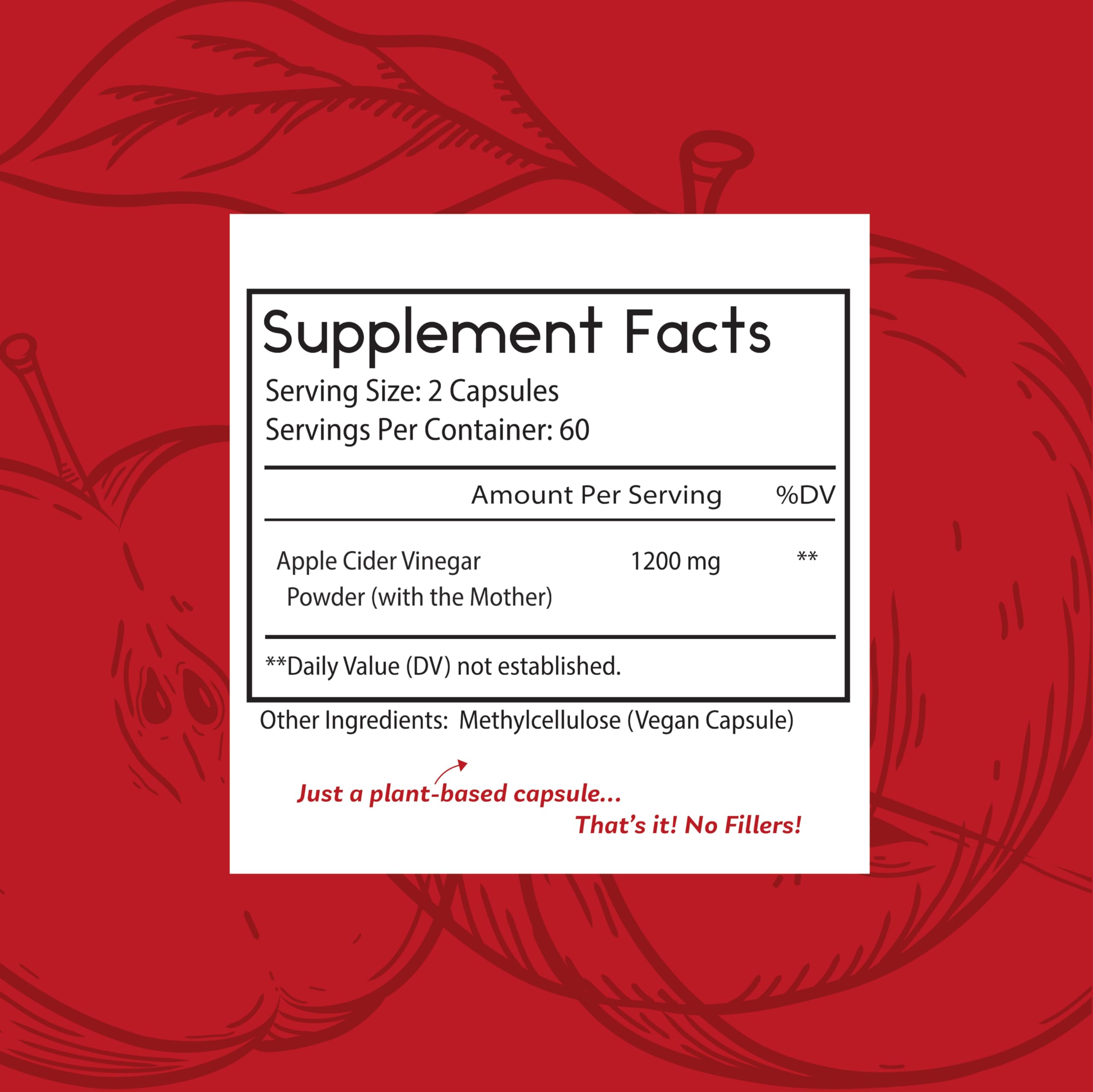 Thomas' all-natural Remedies Apple Cider Vinegar with The Mother – 120 Count Capsules
