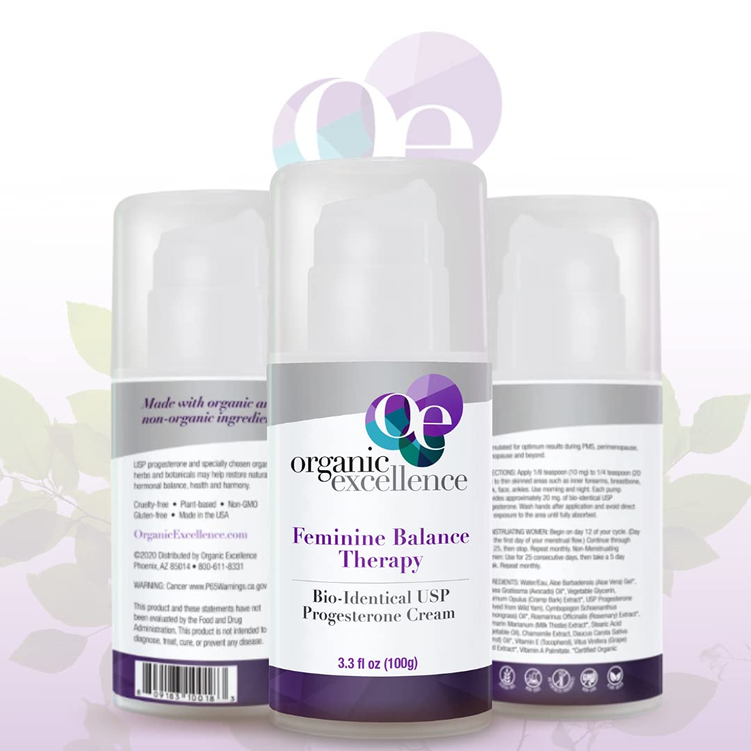 Organic Excellence Progesterone Cream for Women | Natural Bio-Identical Hormone Balance