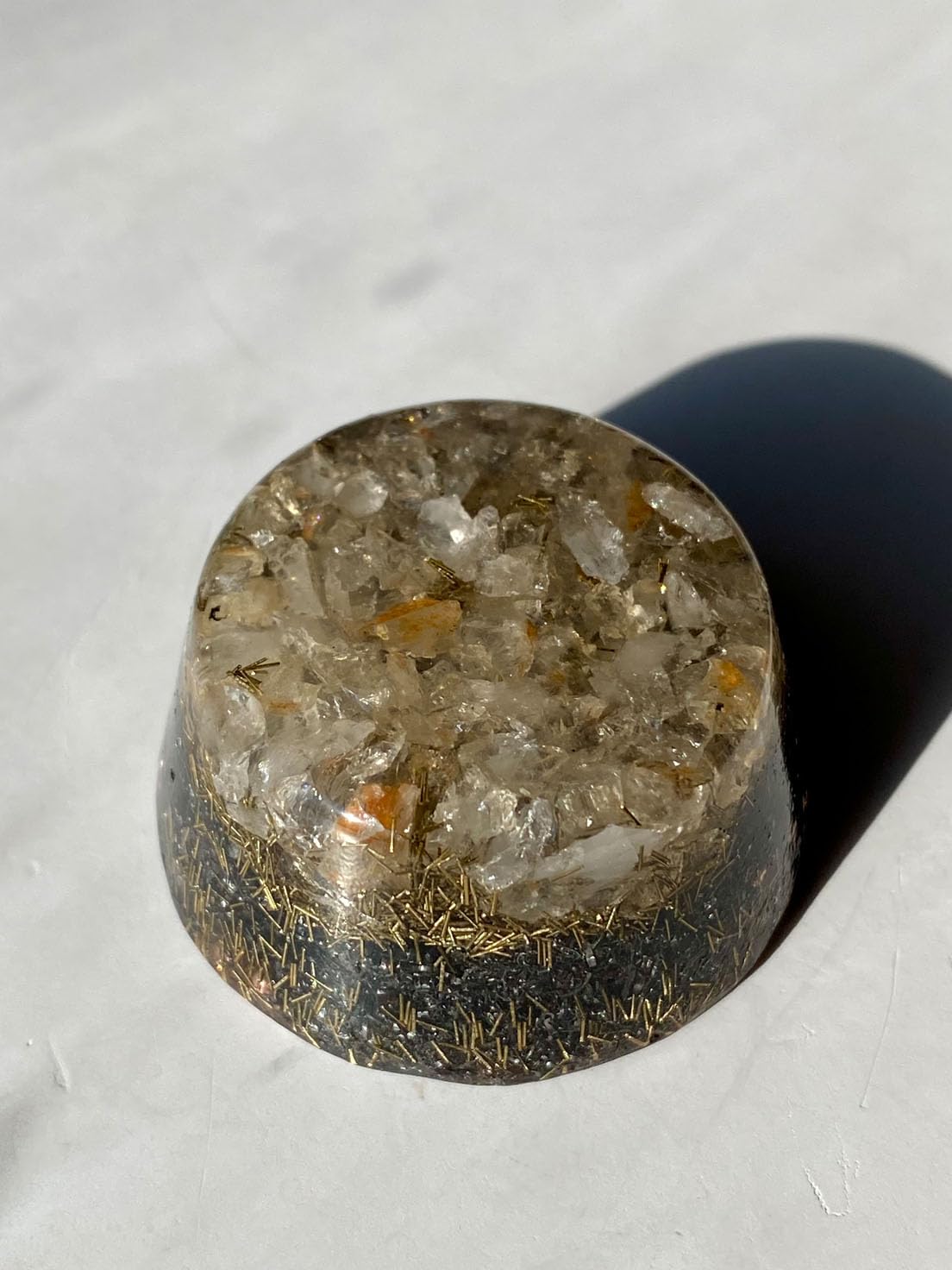 Rise Perspective Citrine Orgone Generator: Energy Accumulator with 528Hz & 7.83Hz Harmonics