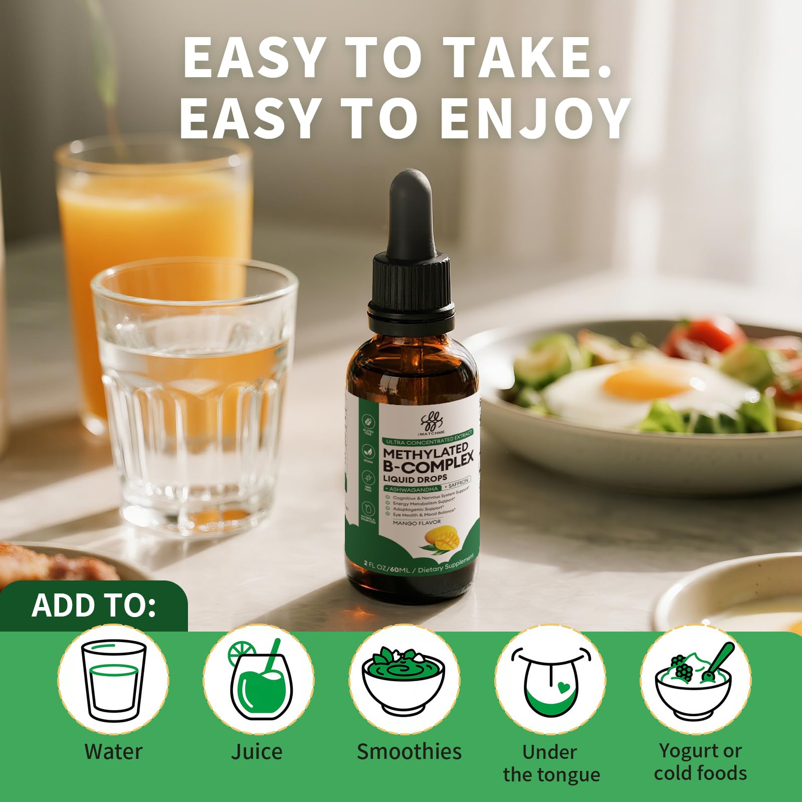 iMATCHME gluten-free sugar-free drops image emphasizes allergy-friendly wellness.