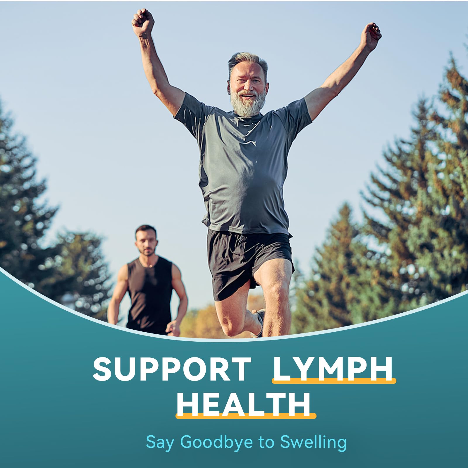 iMATCHME Lymphatic Drainage glass of water beside capsules suggests easy daily routine