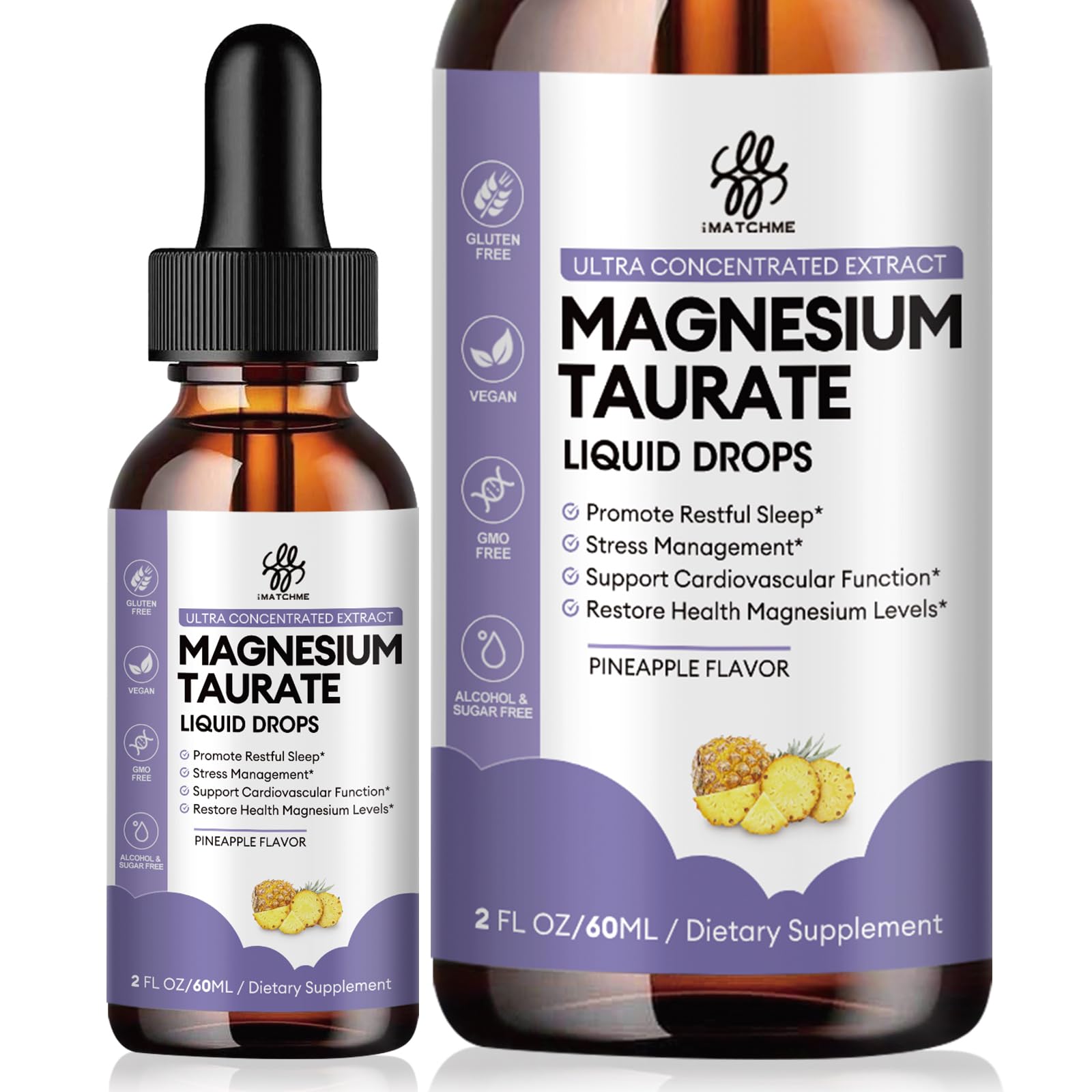 iMATCHME magnesium taurate liquid drops bottle for daily use