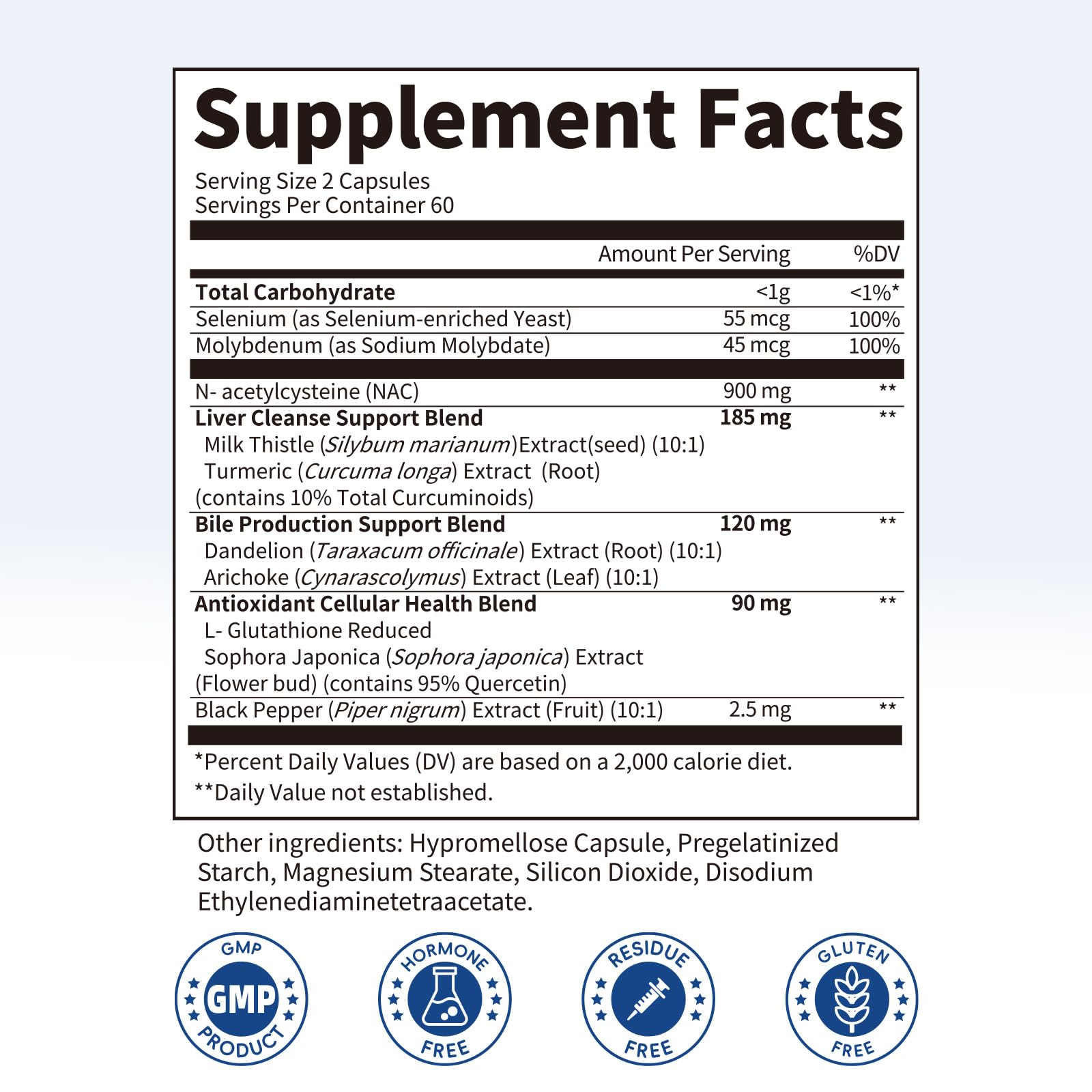 iMATCHME NAC label notes 120 capsules and GMP-certified production for quality