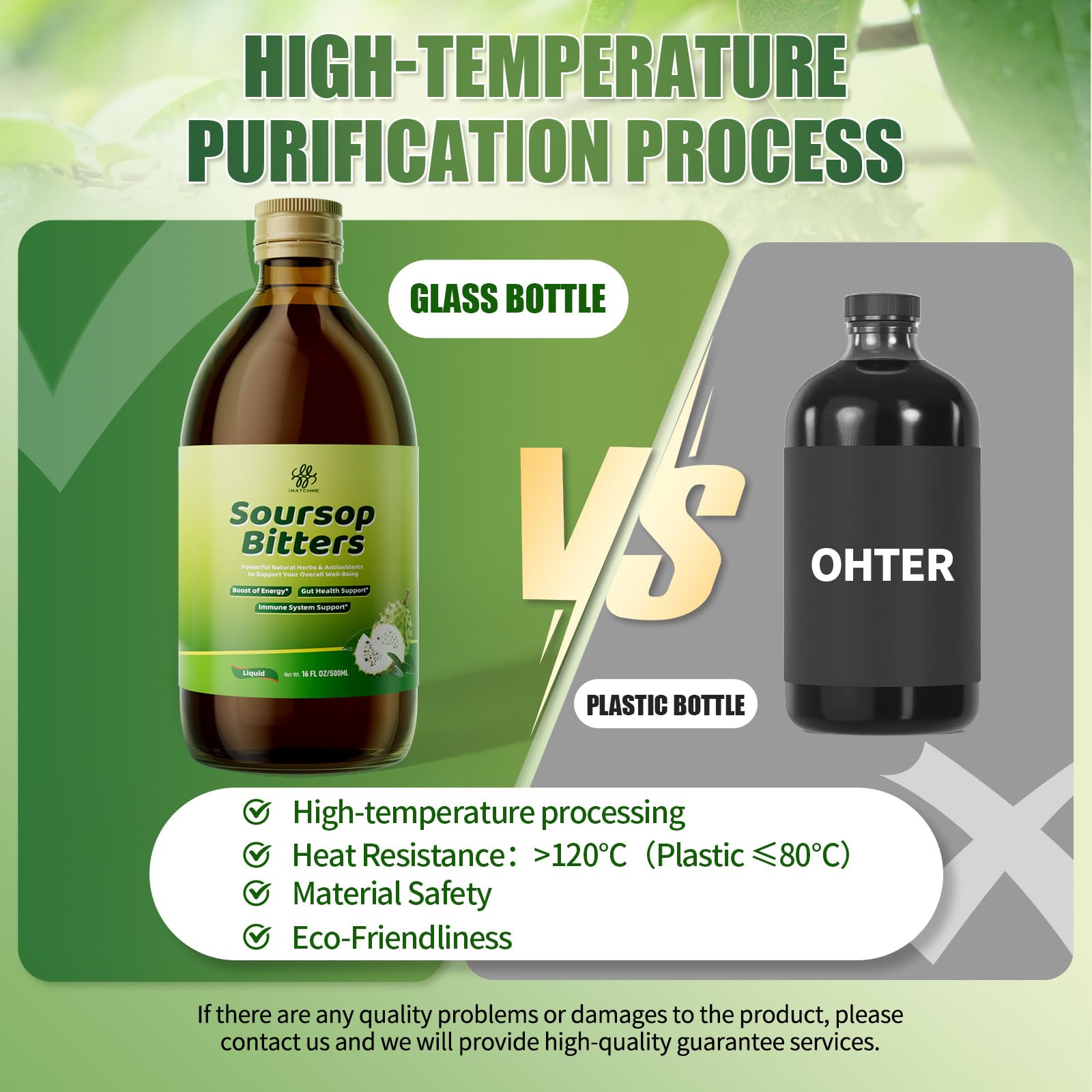 Two tablespoons of iMATCHME Soursop Bitters for daily serving.