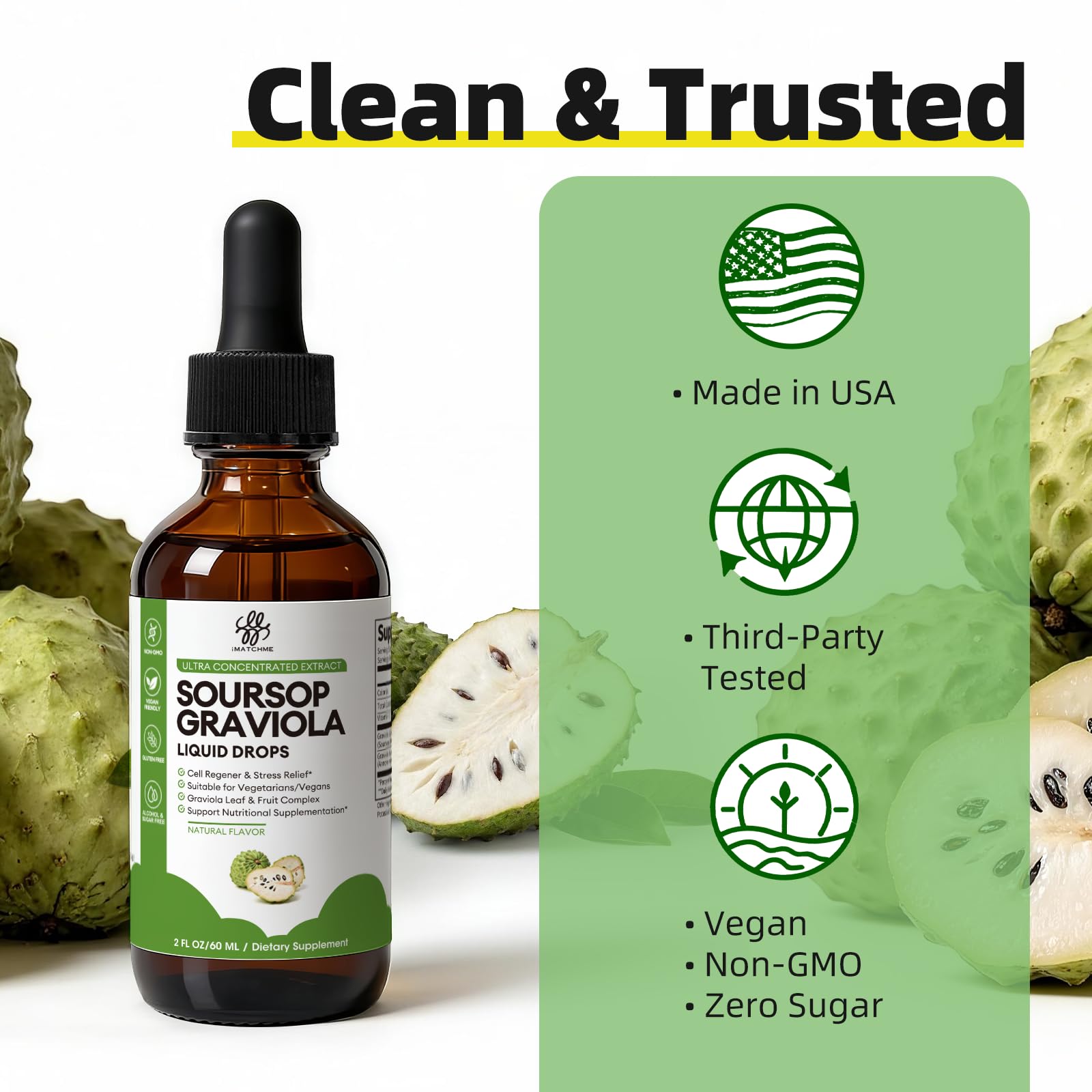 iMATCHME soursop drops in morning beverage for daily routine