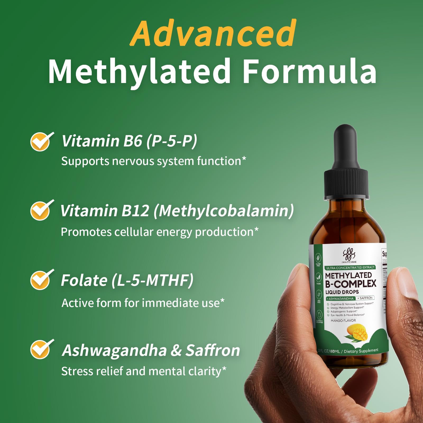 iMATCHME vegan plant-based formula label signals purity and ethical sourcing.