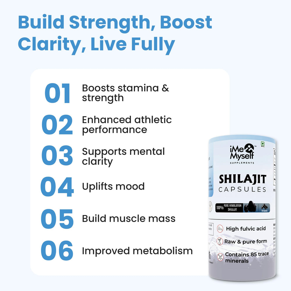 Fulvic acid-rich profile in iMeMyself Shilajit Capsules.